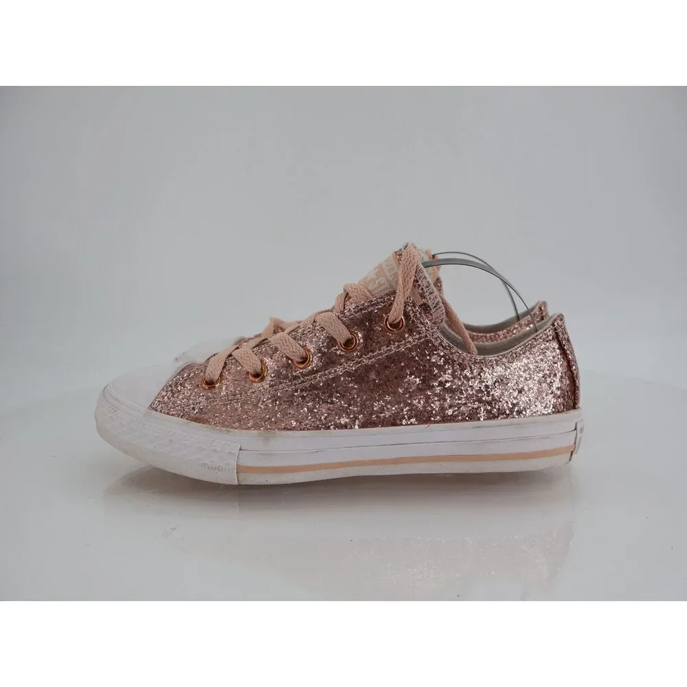 Converse Chuck Taylor All Star Ox Junior Girls Size 3 Pink Sneaker Shoes Lace Up
